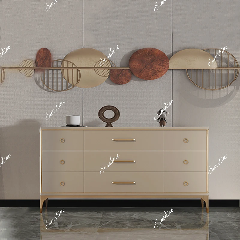 Light luxury style living room house: indoor entrance cabinet simple modern bedroom storage cabinet