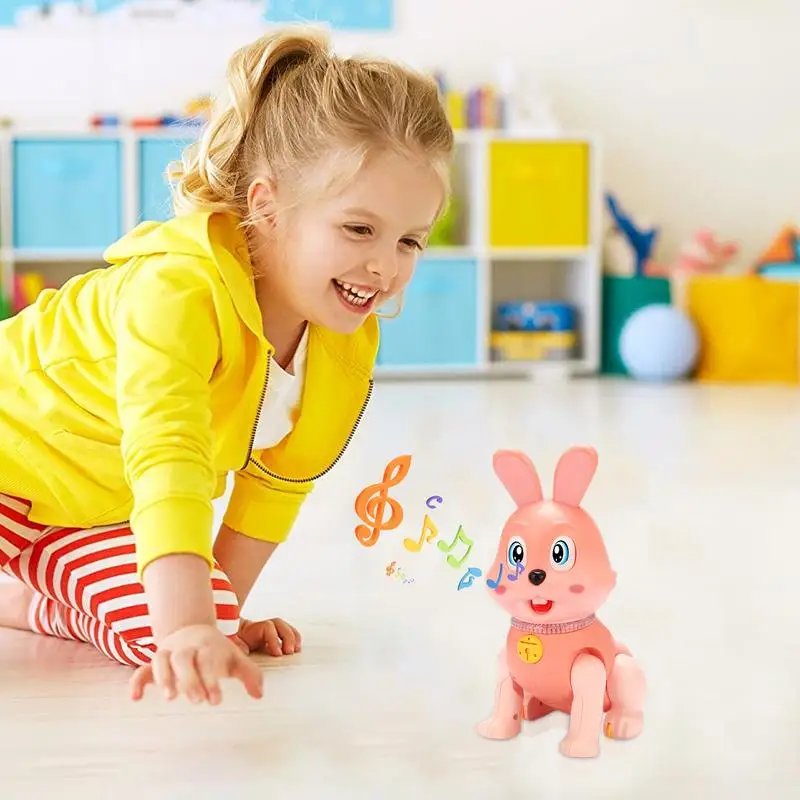 

Rabbit Music Toy Musical Bunny Light Up Toys Cartoon Movable Blinking Toy Cute Shaking Head Toys For Children's Day Birthdays