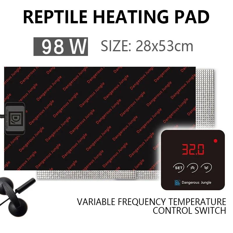 

Digital Display Reptile Heat Mat Adjustable Temperature Controller 50W78W/98W Pet Heating Warm Pad Amphibians Accessories