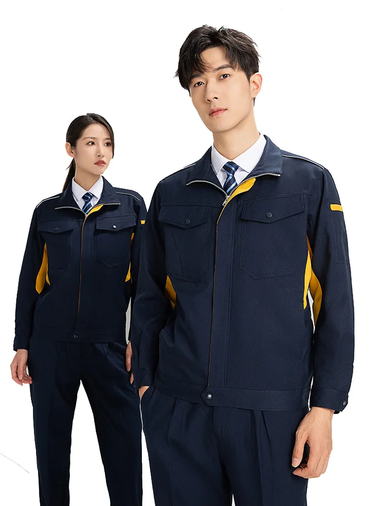 Anti Static Work Clothing Fashion Design Electrical Worker Uniforms Wear Resistant Autumn Repairman Working Coveralls Mechanical