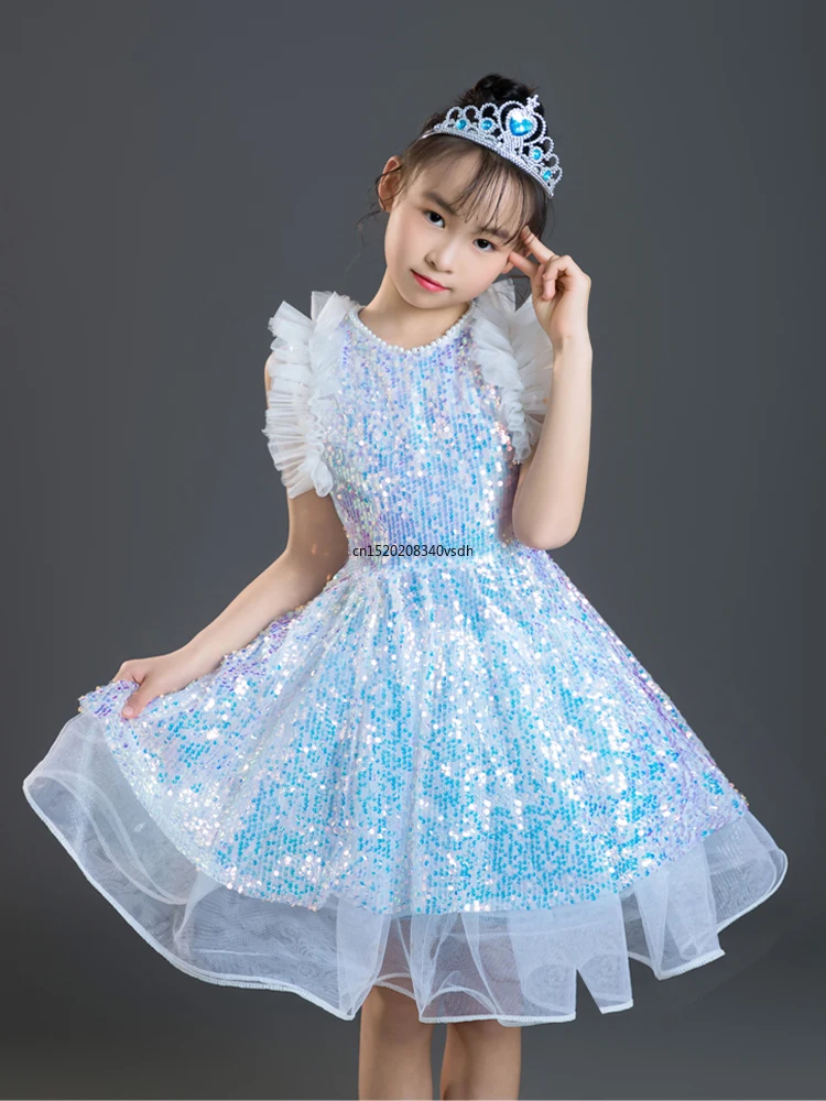 Children's costume Pompous gauze dress sequin performance Princess dress Kindergarten dance chorus