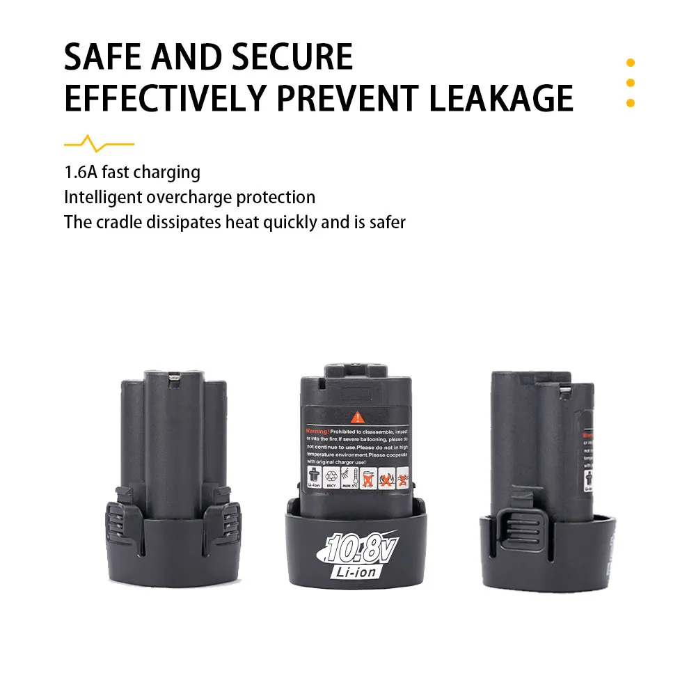 Pengisi Daya untuk Baterai Lithium Model Makita 10.8V Baterai 2000MAh Berlaku untuk Gergaji Listrik Penggiling Bor Listrik Tanpa Kabel