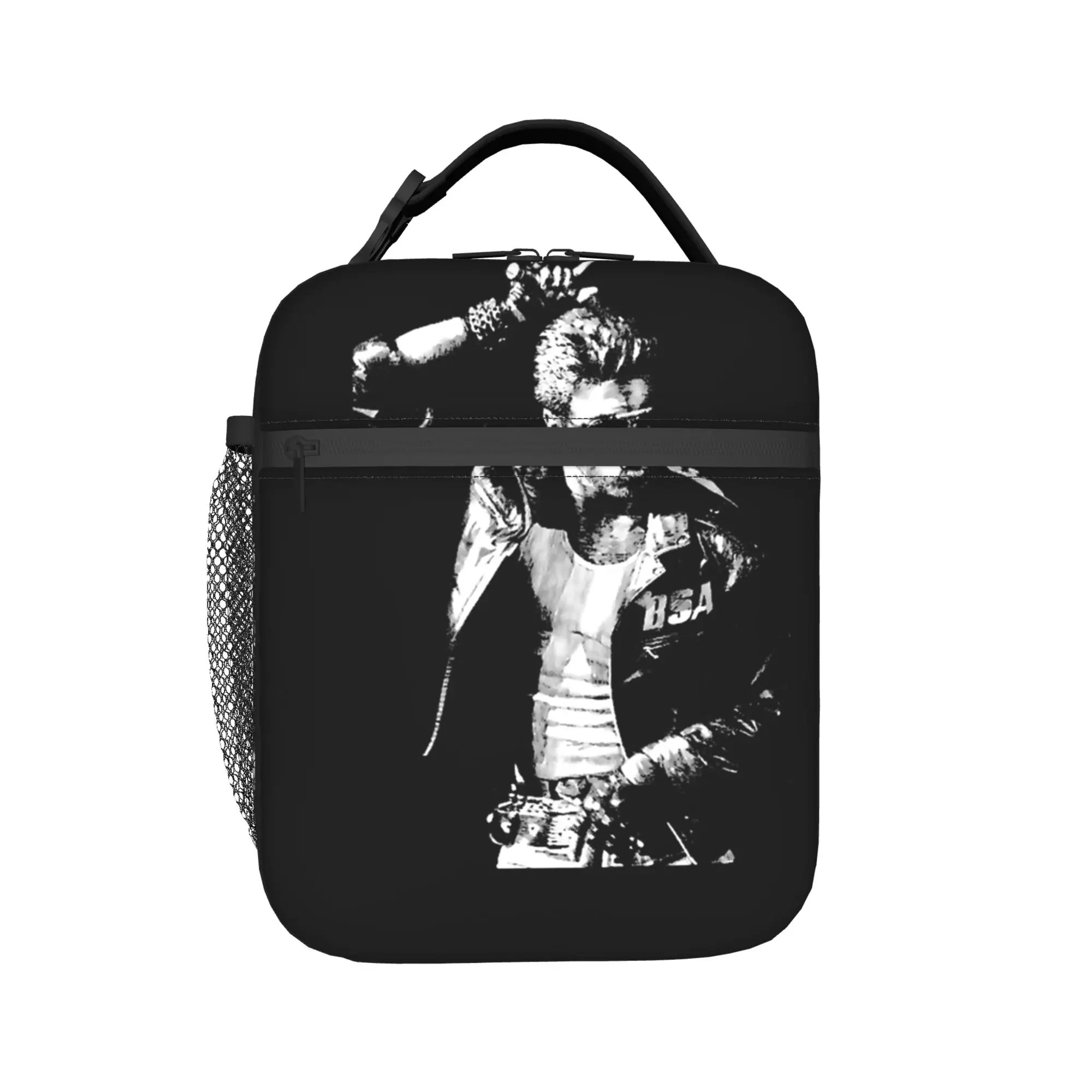 George Michael British Singer Lunch Bag Retro Lunch Box For Unisex Travel Portable Insulated Cooler Bag Thermal Tote Handbags