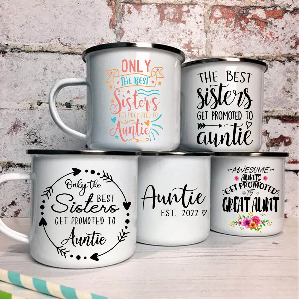 Only The Best Sisters Get Promoted To Auntie Coffee mug Pregnancy  Announcement mugs For  New Aunt Gift for Sisters in law