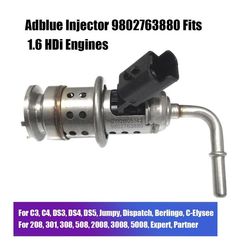 

Fuel Injector Valve Nozzle Urea 9802763880 Car Fit For Citroen C3 C4 DS3 DS4 DS5 Berlingo 208 301 308 508 2008 3008