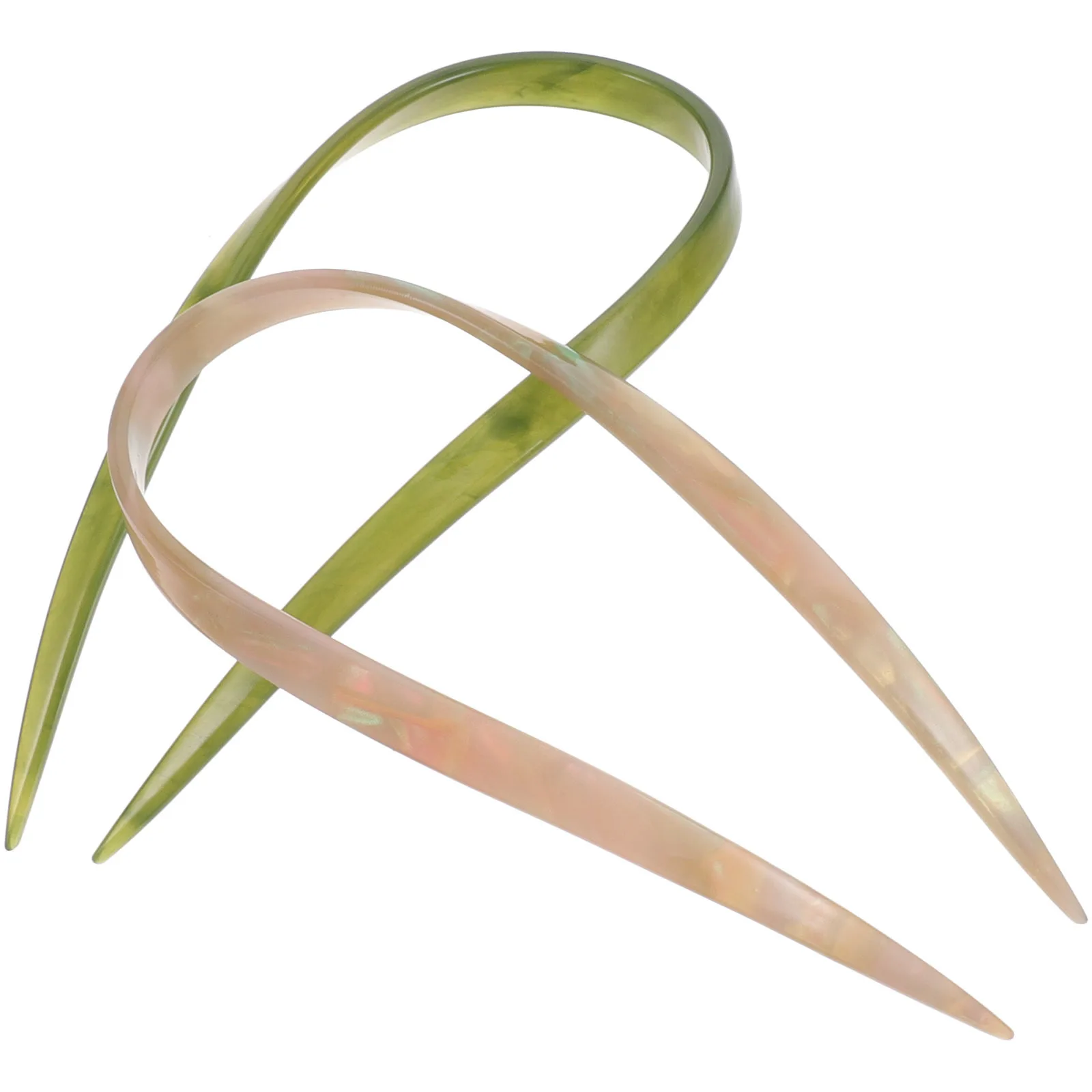 

4 Pcs Retro Hairpin Accessories for Women Acetate Hairpins Braid Vintage French U-shaped Buns Styling Fork