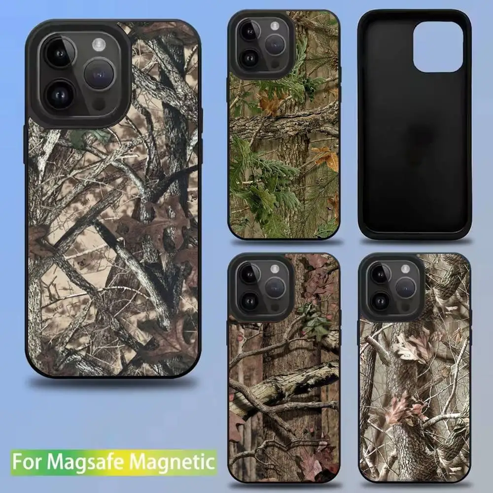 

Forest Camouflage Pattern Phone Case For iPhone 16,15,14,13,12,11,Pro,Max,Plus,Mini,SE New Magsafe Magnetic Wireless Charging