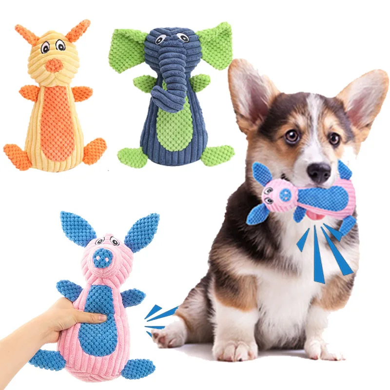 

Pet Toys Dogs Plush Squeaky Chew Toy Pig Patten for Small Large Dogs Yorkies French Bulldog Chihuahua Training Toys Teeth Clean