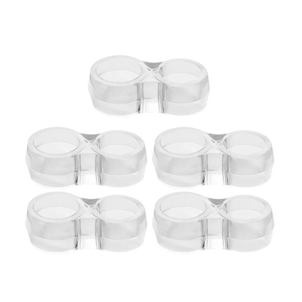 

Набор из 5 прозрачных ПВХ-накладок на дверные ручки для снижения шума и защиты стен в доме, спальне, ванной комнате