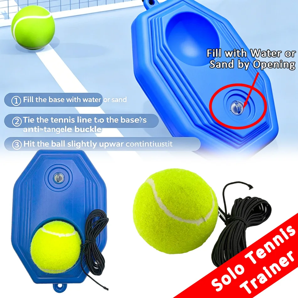 

Solo Tennis Trainer Backhand Return Trainer for Children - Self-Practice Tool with Auto Stringing for Tennis Beginners Tennis