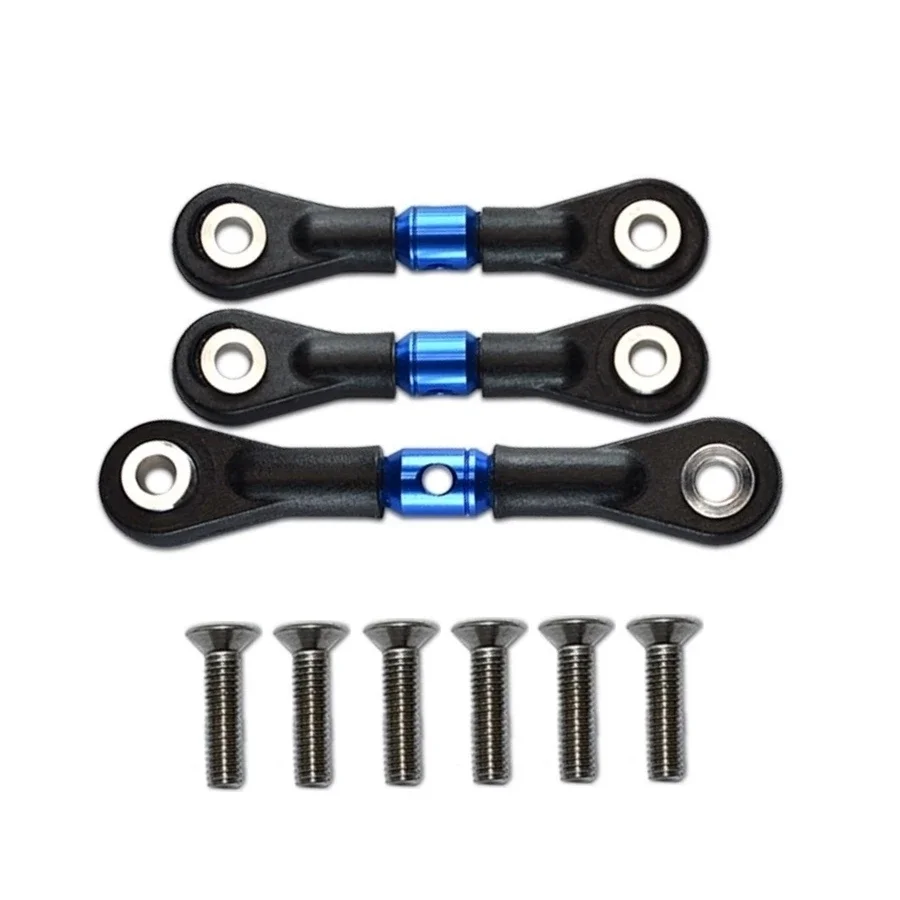 3pcs Steering Link Rod Servo Rod for Tamiya TT-02 TT-02T TT02 TT02T 1/10 RC Car Upgrade Parts Accessories