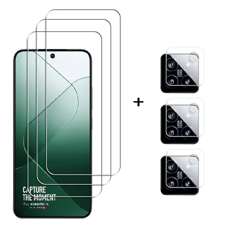 Volle Gule Glas Für Xiaomi 14 Gehärtetem Glas Xiaomi 14 13 Screen Protector Schutz Telefon Kamera Objektiv Film Für Xiaomi 14 glas