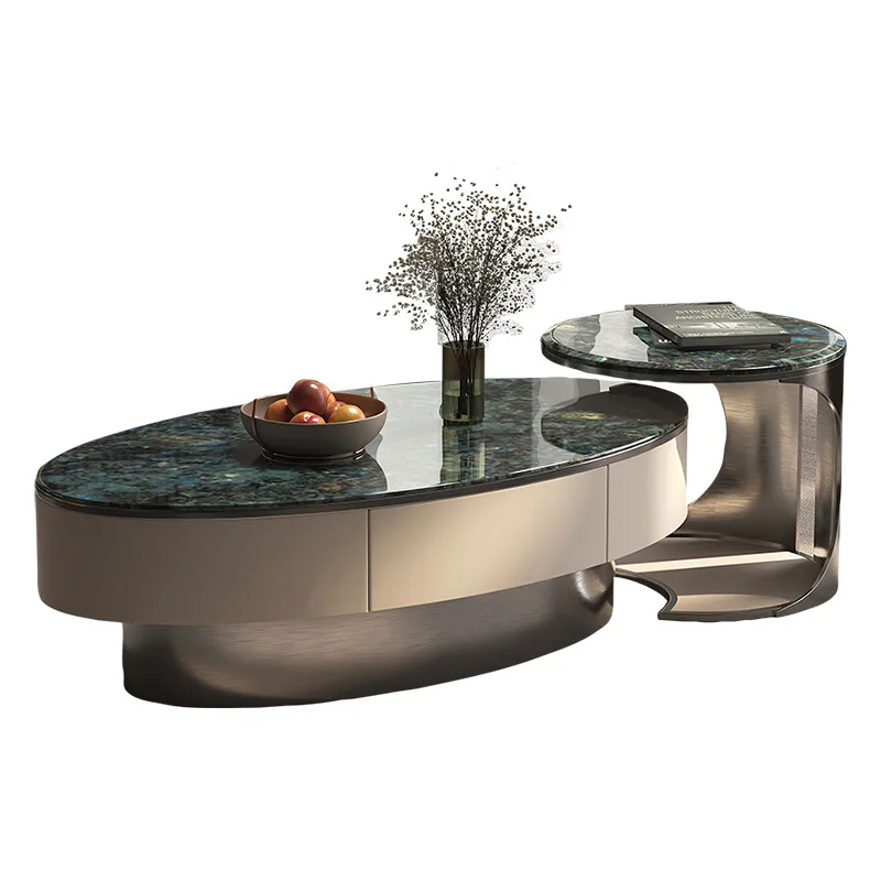 

Natural, marble, coffee table, living room, home, Italian, light luxury, oval