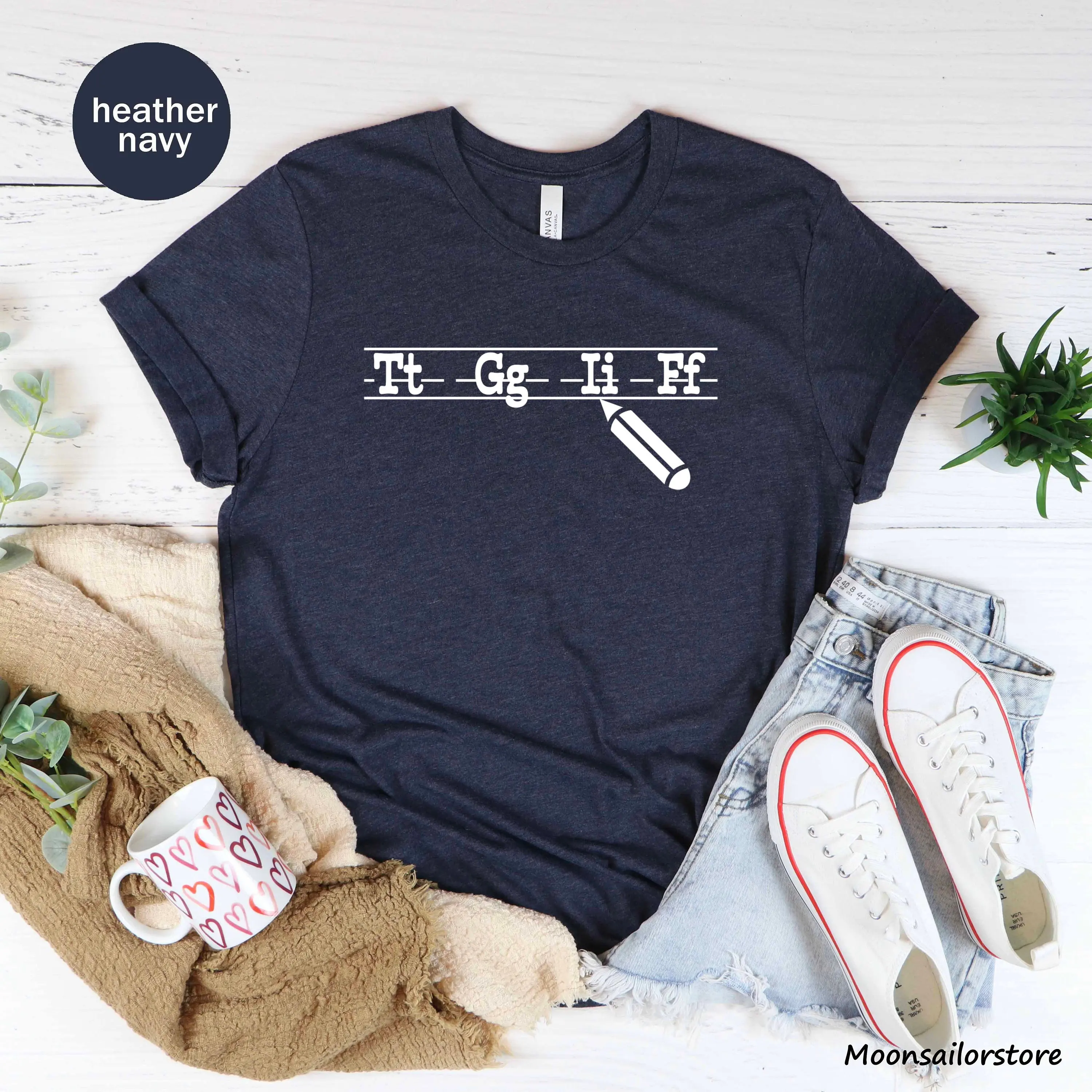 Tgif Thank Goodness It'S Friday T Shirt Teacher Handwriting Education Student