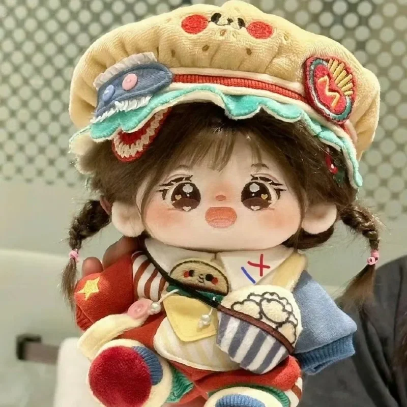 Muñeca  algodón, conjunto ropa  hamburguesa para muñecas  peluche  20cm, traje suave y bonito, almohada  peluche,