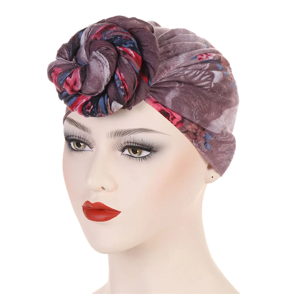 Big Size Floral Printed Shawl Muslim Hijab Hat Turban Head Wrap Pashmina Stole Bufandas Headscarf Headband Foulard Femme Bandana