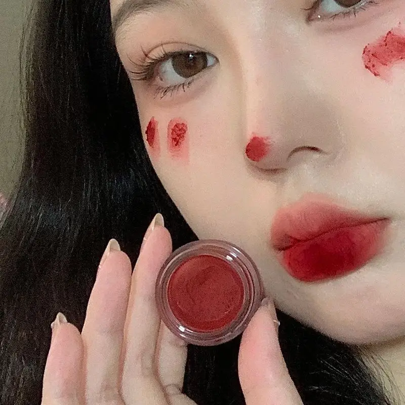 Red Canned Lip Mud Gloss Moisturizing Long Lasting Mousse Matte Lipstick Velvet Lip Glaze Sexy Blush Tint Makeup Cosmetic
