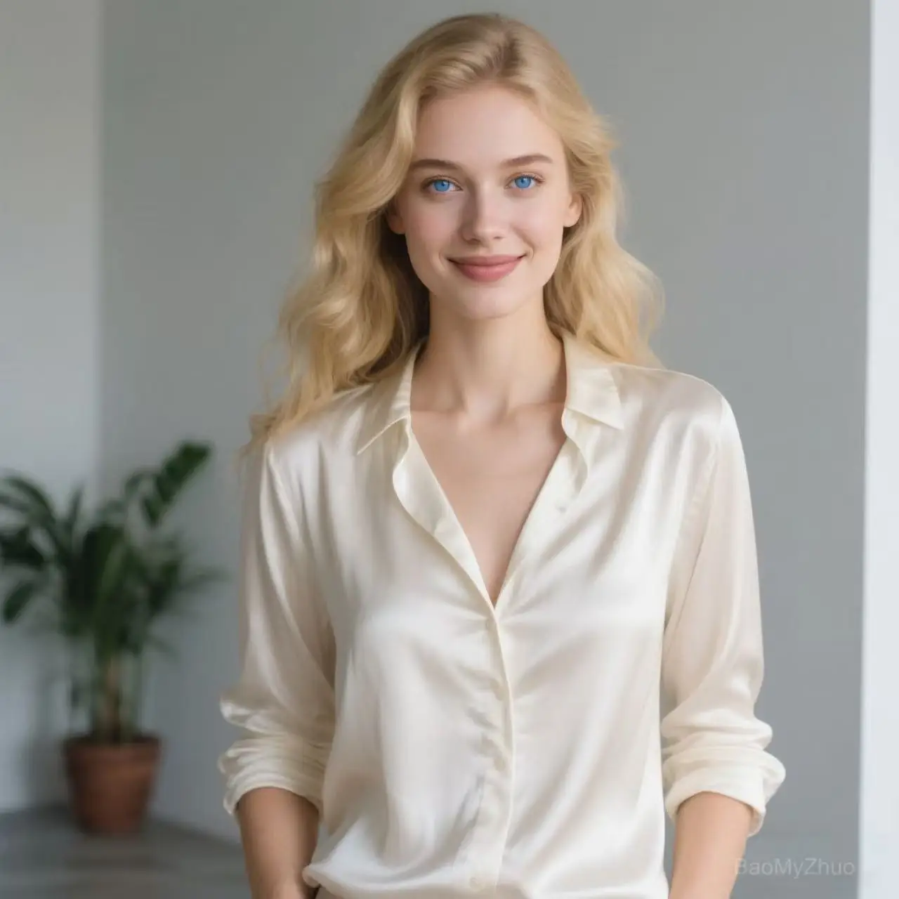 

2025 Silk Satin Long Sleeve Women's Shirt Spring Autumn New Style Versatile Draping Retro Flavor Button up Top