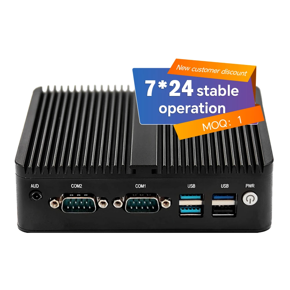 

OEM ODM N100 N95 N200 N305 DDR4 2 LAN 2Com 4K Display 7*24hour Use Industrial Computer Fanless Portable Mini PC Computer