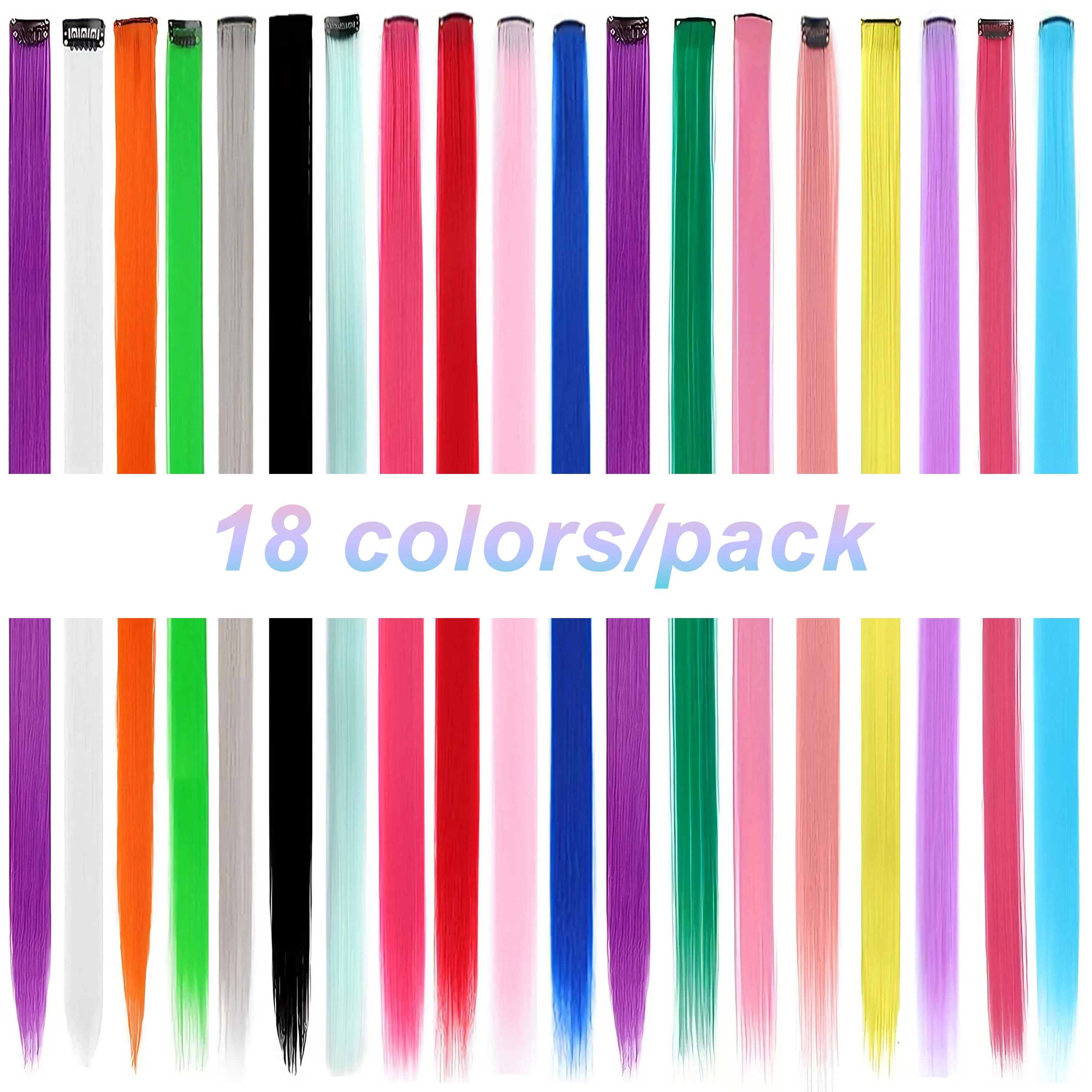 Sweet Lolita Harajuku Glueless Clip In Wigs | 18 Candy Colors Synthetic Wigs For Girls Daily Outfit & Theme Party