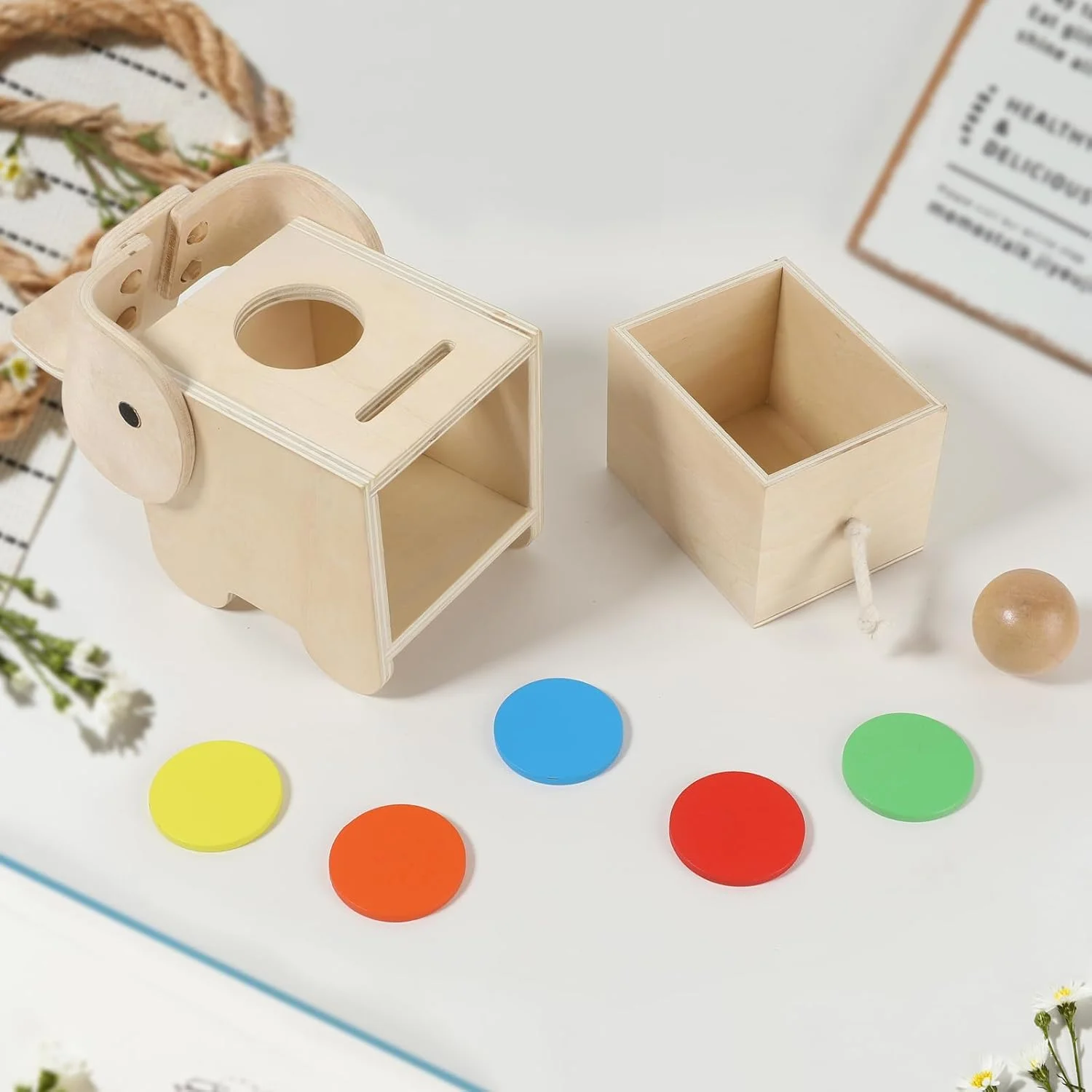 Clasificador de formas de elefante para bebés: ¡Lanzar formas para recuperar juguetes, desarrollar habilidades motoras finas entre se divertir!