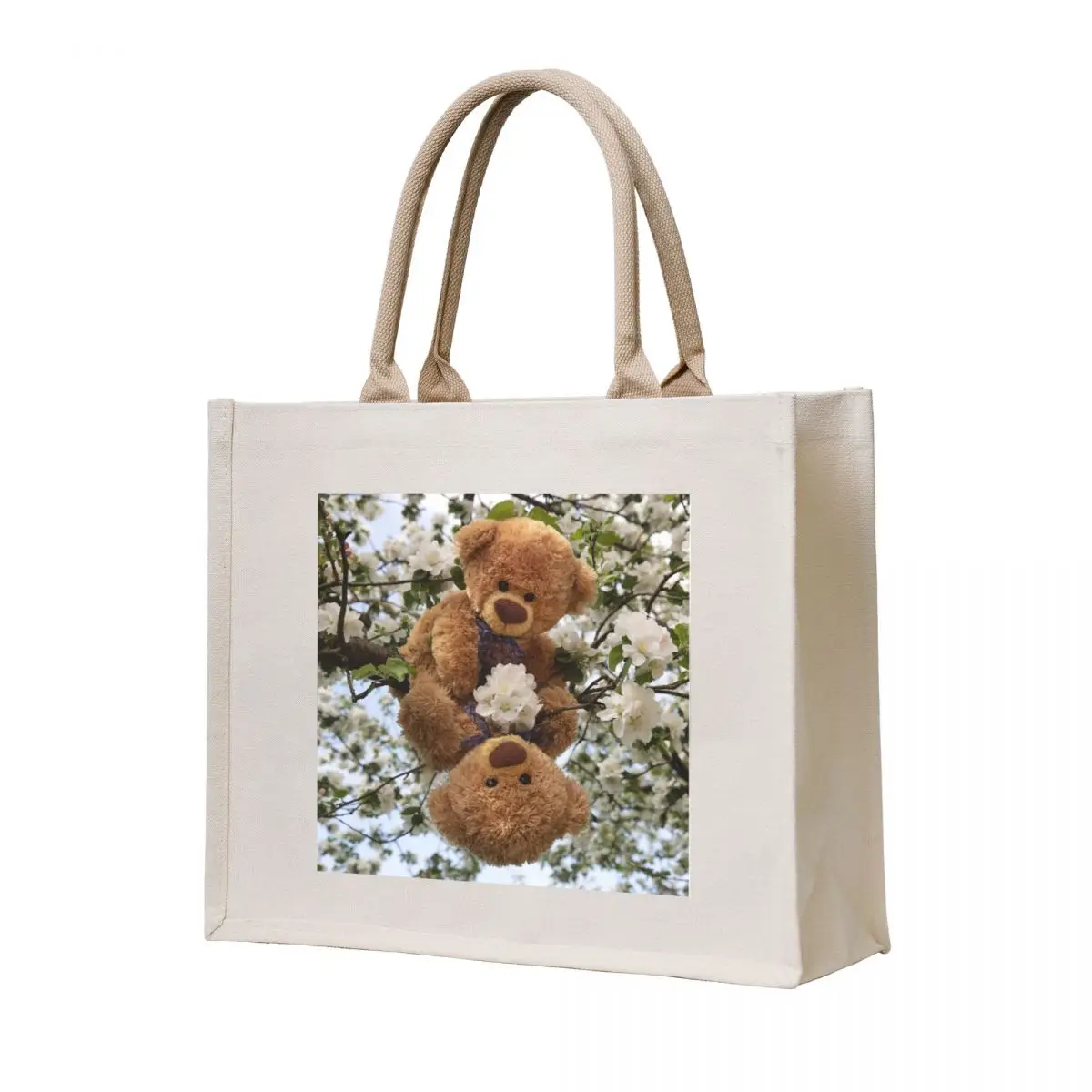 

White Blossom Tree Tote Bag reusable shopping bag Canvas handbag