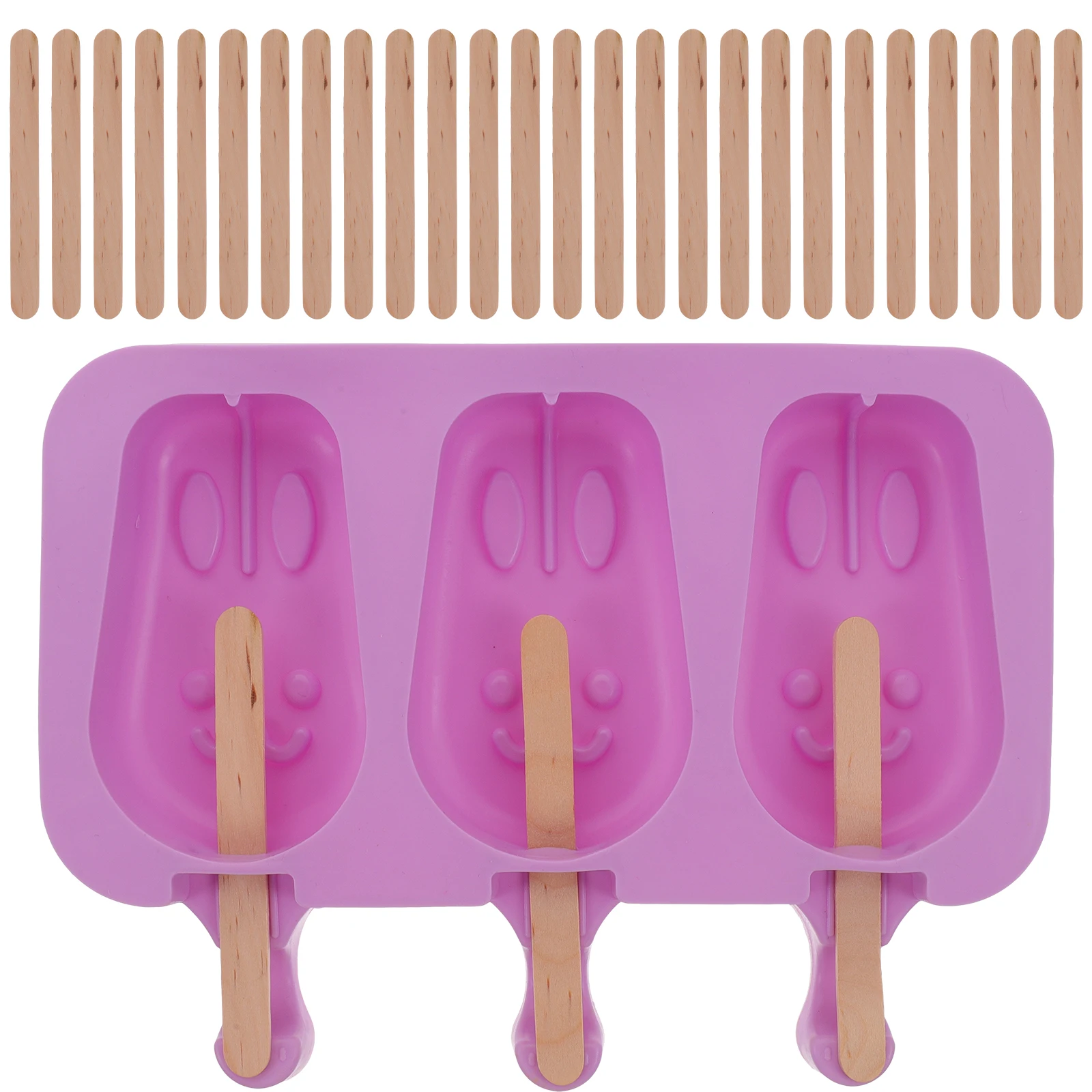 

1 set Ice Cream Mold Silicone Popsicle Trays Rabbit Shape Creative Design Multi Use Chocolate Maker Holiday DIY Freezer Tools
