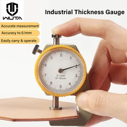 WUTA Leather Thickness Gauge Measuring Tools 0-10mm/0.1mm dial Paper Meter Tester for Hollow Pipe or Circular Tube Caliper