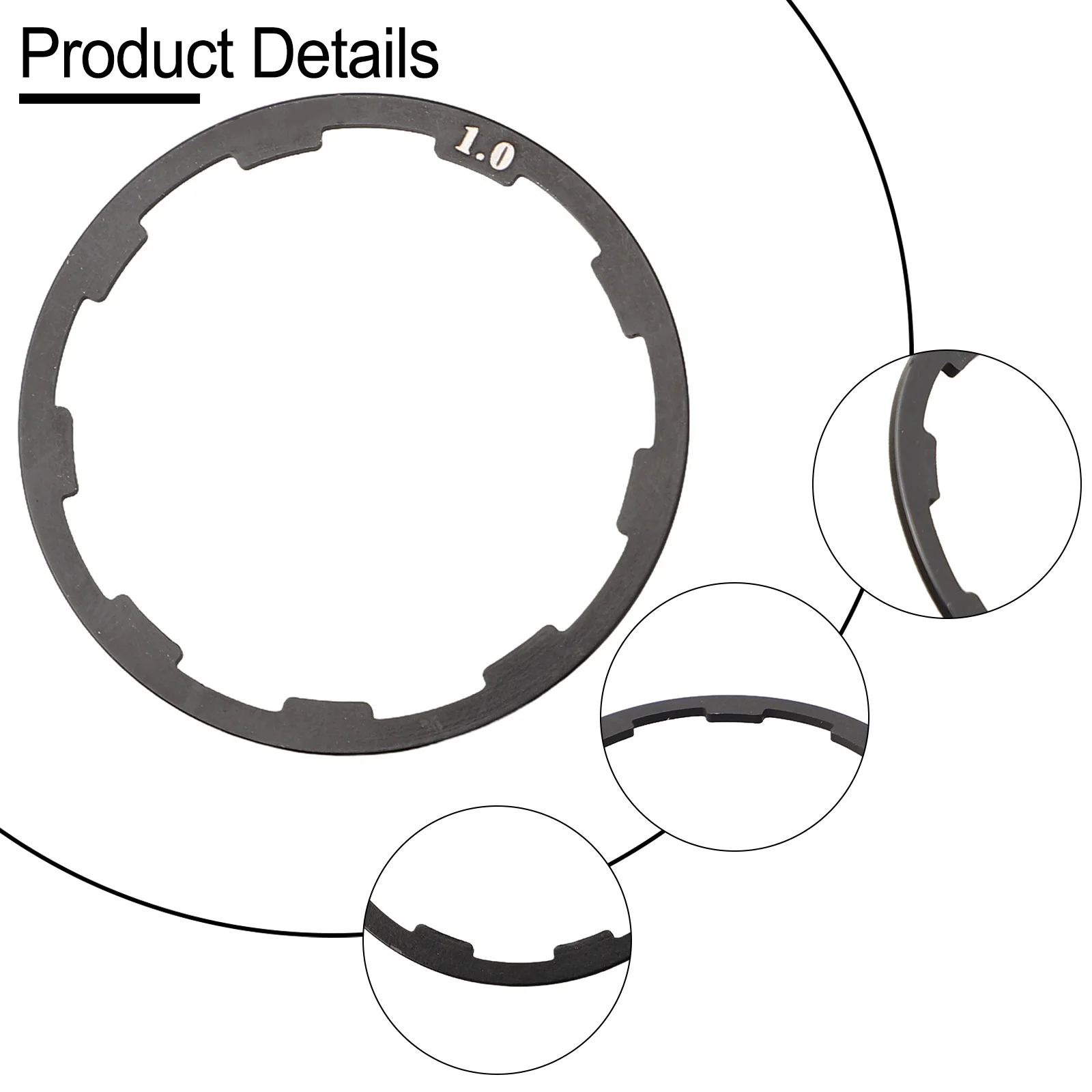 Bike Cassette Flywheel Hub Washer 1/1.5/1.85/2/2.18/2.35/2.5mm Aluminum Alloy Bottom Bracket Spacers Bicycle Hub Accessories