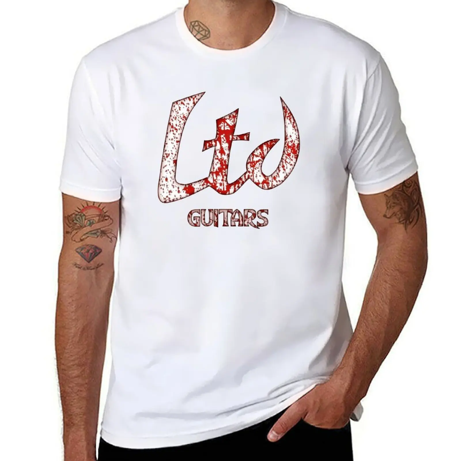 

LTD Bloody Guitar Logo T-Shirt graphic t shirts for man t shirts for man graphic vintage T-Shirt