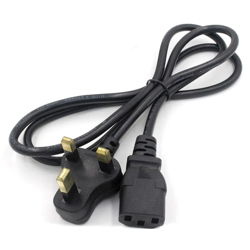 UK Plug Power Cord 3 Prong British IEC C13 Mains Power Supply Lead Cable 1.2m 4ft For AC Adapters DVD CD player