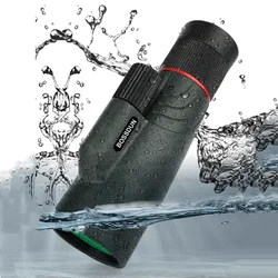 Yüksek çözünürlüklü teleskop tek göz 10-20x50 Zoom kamp kuş avcılık izlemek için güçlü uzun mesafe Tripod telefon klip