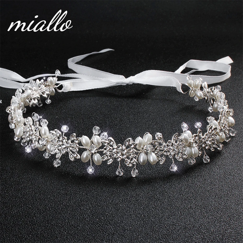 Fashion Clear Crystal Headband for WomeBride Hair Band Flower Crystal Wedding Hair Accessories Bridal Headdress For Girlfriend