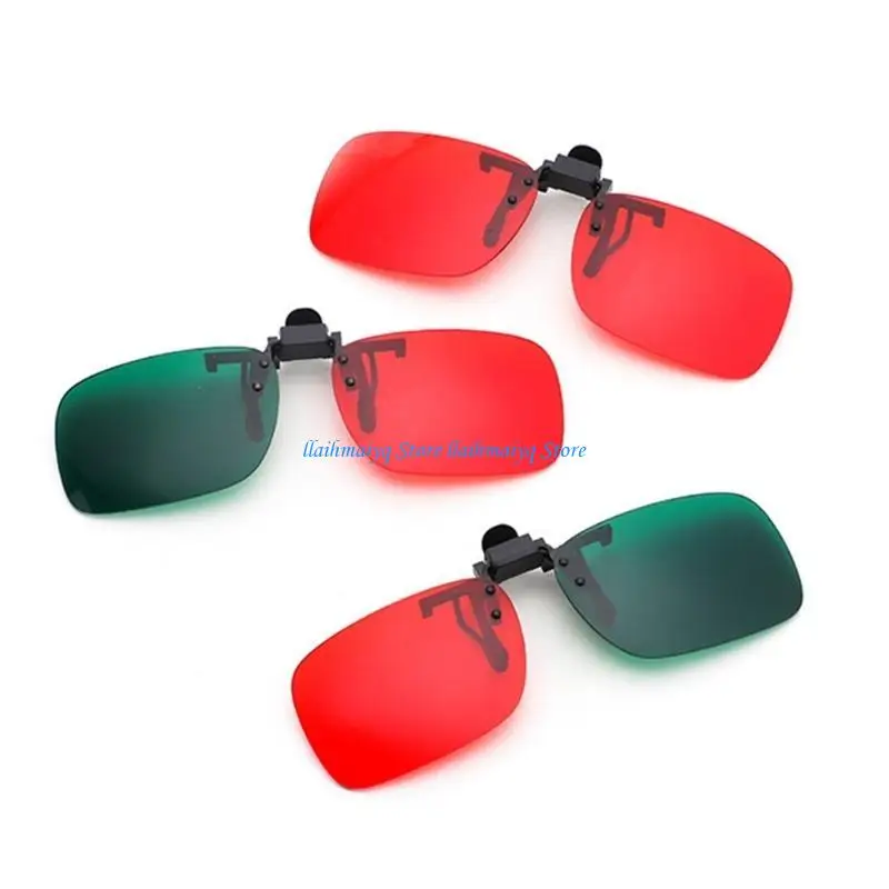 

573B Durability Color Blindness Glasses Effectiveness Plastic Clip on Green Lens