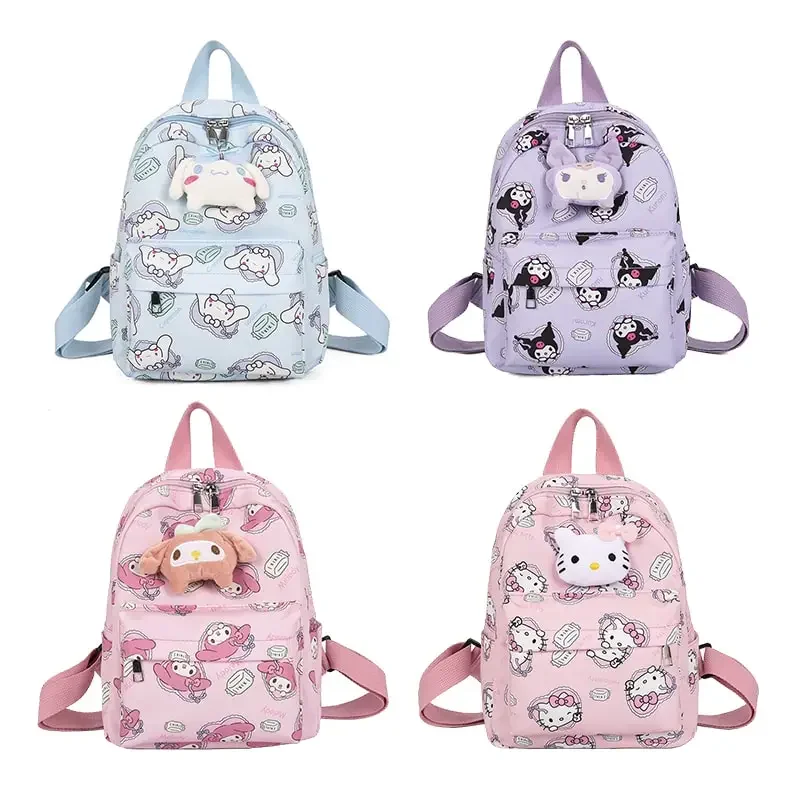 

Sanrioed Anime Backpack Hello Kitty Kuromi My Melody Cinnamoroll Pom Pom Purin Pochacco Cartoon Cute Children Shoulder Bag Gift