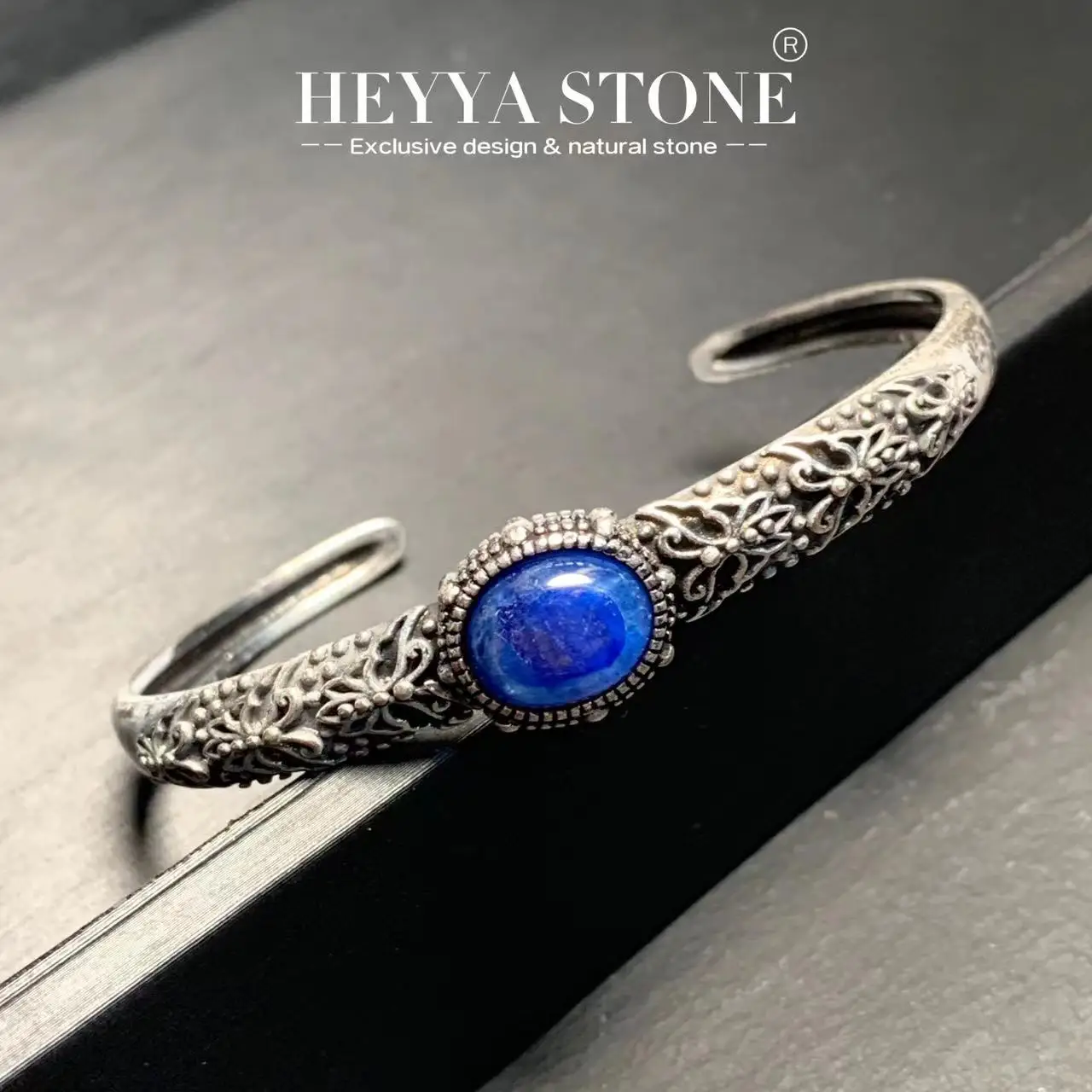 HEYYA STONE Natural BLUE Kyanite Bracelet Energy Healing Fine Jewelry Stone Gemstone Classic Style Cure Yoga Relief