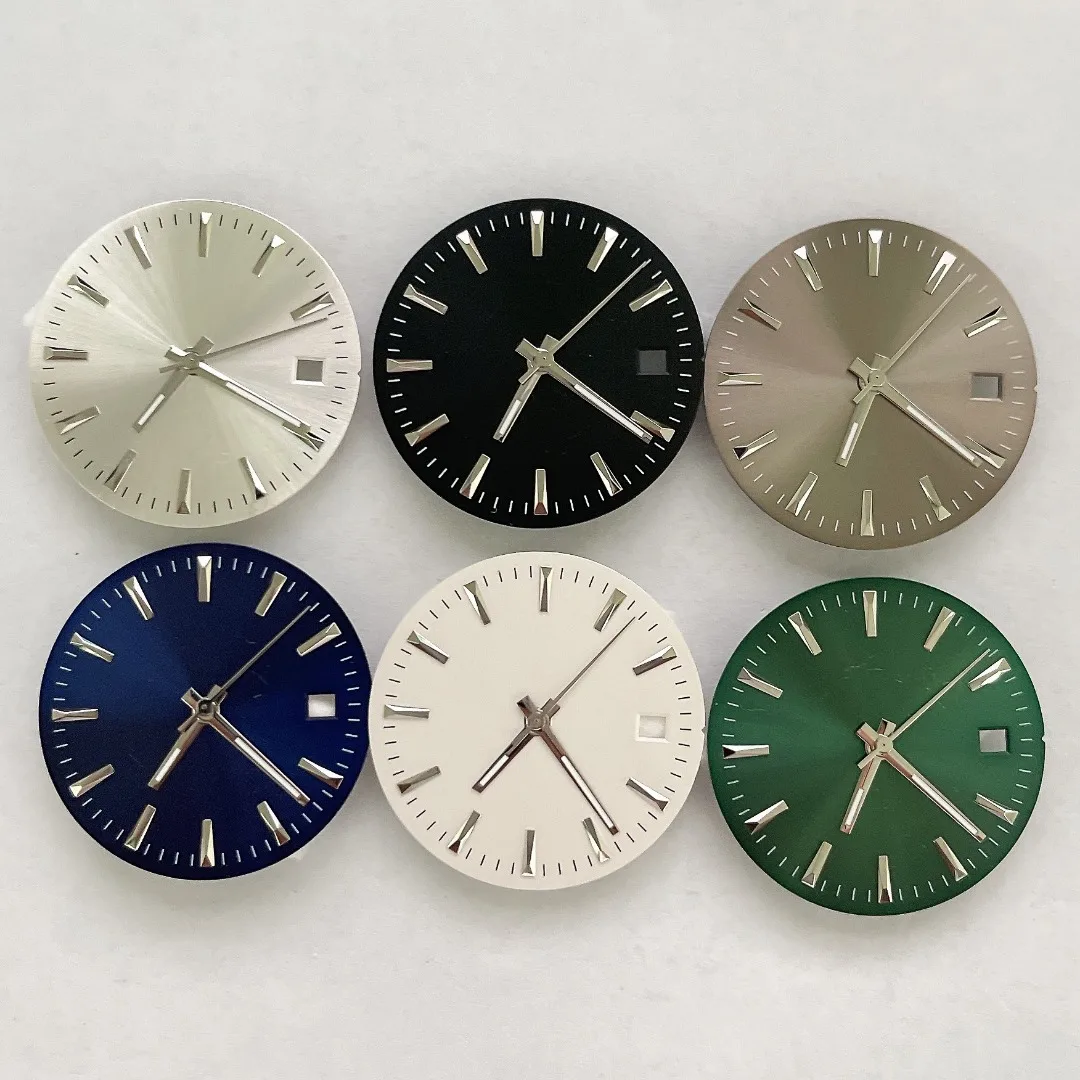 28.5 مللي متر المشارب أمة الله ساعة بسيطة الطلب والأخضر مضيئة الأيدي مجموعة تعديل ساعة اكسسوارات لحركة NH35 4R36 7S