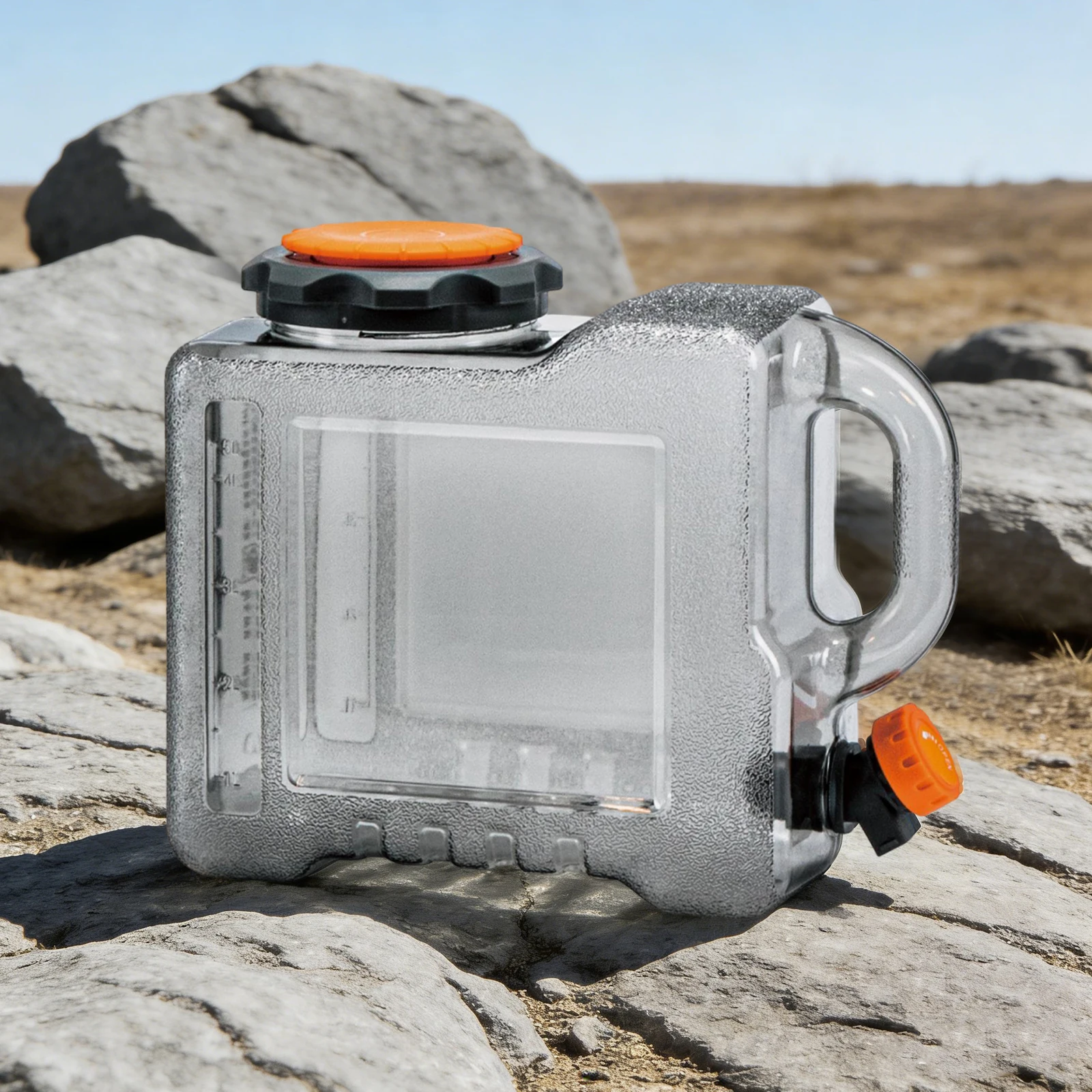 Water Tank with Spigot No Leakage Water Dispenser Convenient Handle Camping Bucket for Hiking Picnic Vehicle Outdoor Emergency