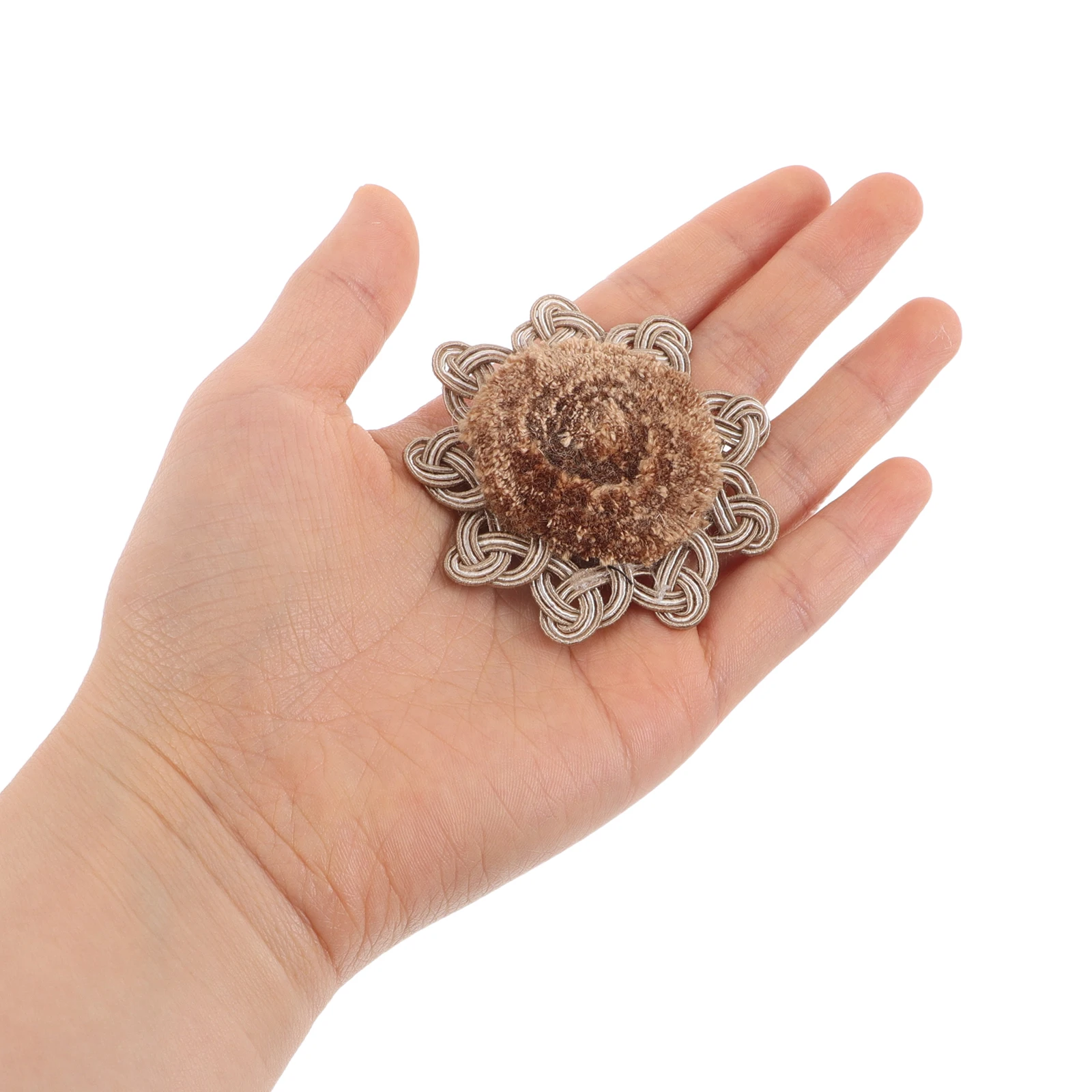 

Ethnic Style Curtain Decoration Handmade Tassel Sunflower Pattern Polyester Boho Curtains Flower Ball Decor Door Tassels Elastic