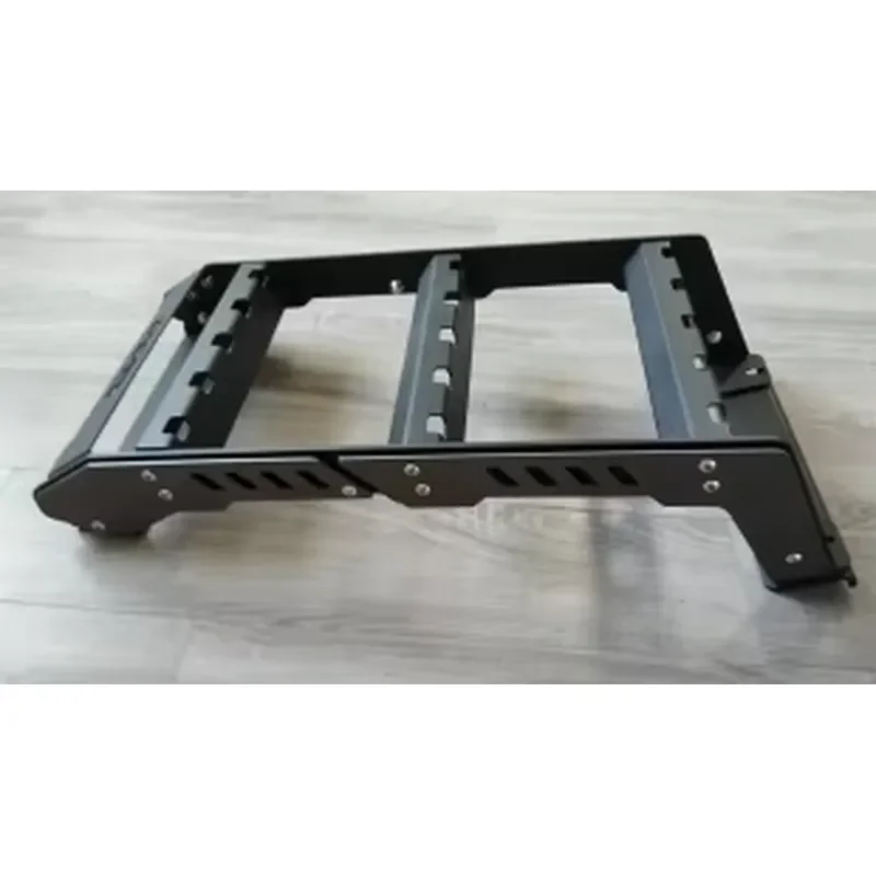 Roof Rack Cargo Basket with Rear Ladder & Side Window Armor Protector, Manganese Steel for LC250 2024+