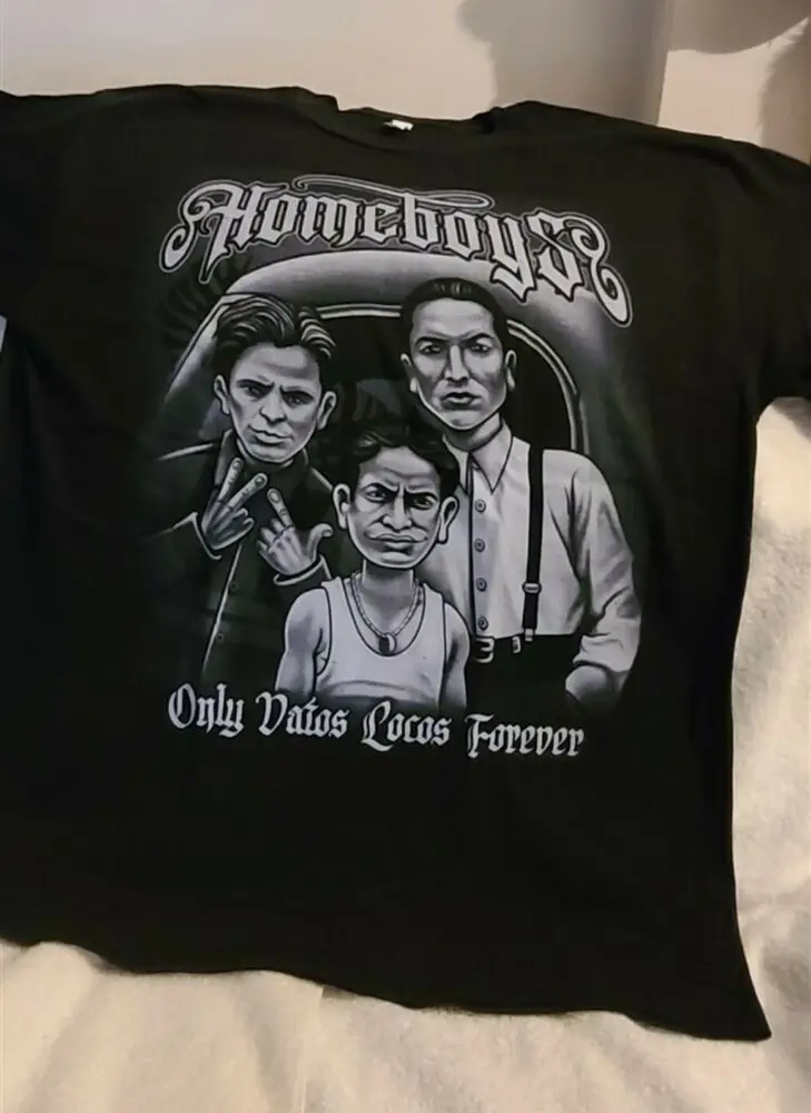 HOMEBOYS HOMIE GANGSTER ONLY VATOS LOCOS FOREVER MEXICO T-SHIRT (2)