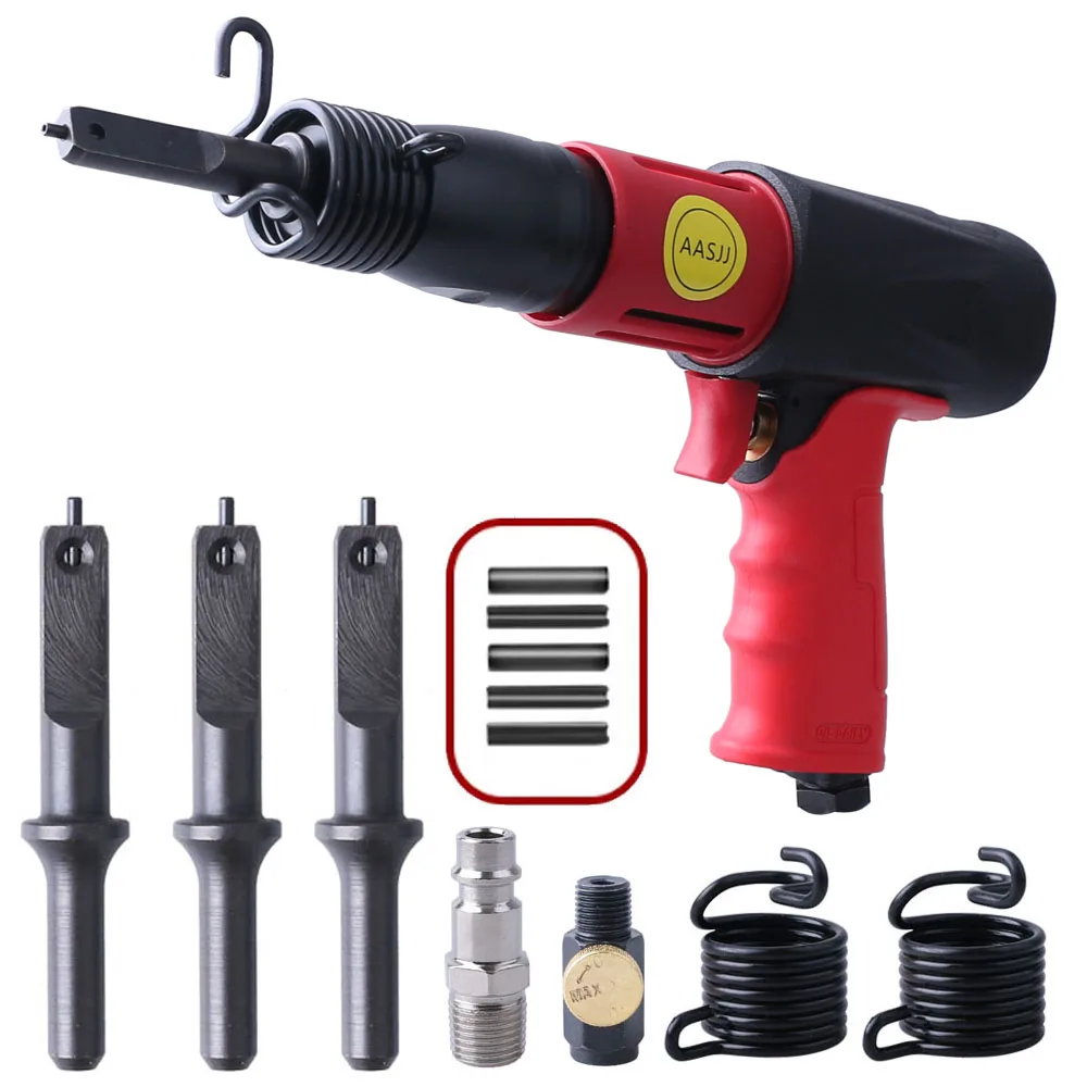 Pneumatic Rivet Gun, Air Hammer, Semi-Hollow Solid Knurled Rivet Air Hammer, Open-Type Punch Machine