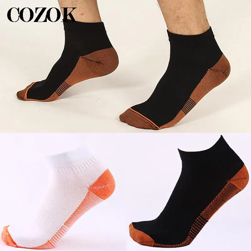 5 Pairs Copper Fiber Compression Socks Sports Men Women Unisex Foot Socks Plantar Fasciitis Heel Spurs Arch Pain Socks Men Meias