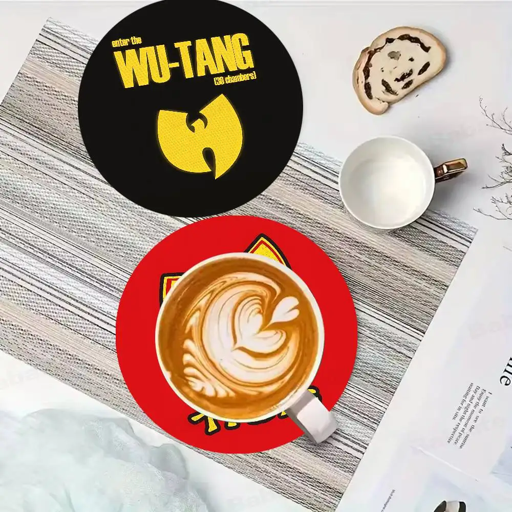Singer W-WU-T-TANG Wood Coaster Set - Heat Resistant for Tea & Coffee, Home Cafe Decor Holiday Gift
