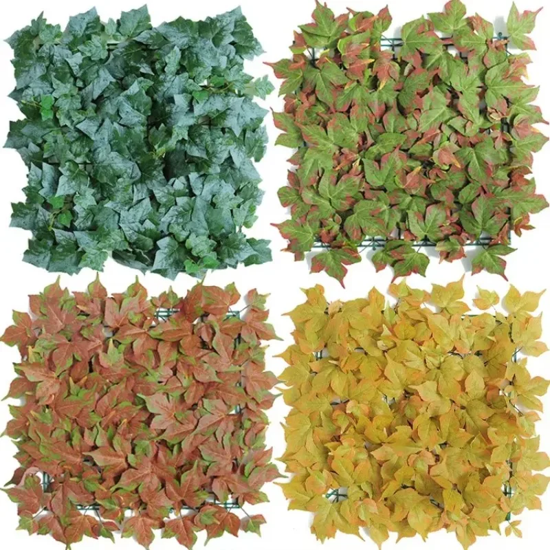 50x50cm 3d Artificial Plant Panel Plastic Outdoor Green Lawn Diy Home Decor Wedding Backdrop Garden Grass Wall Flower Wall