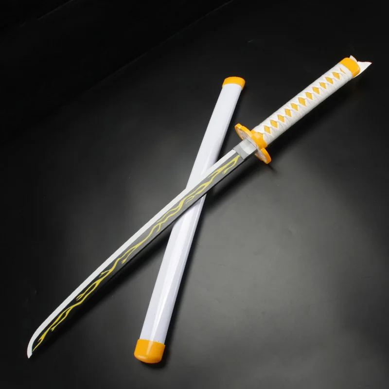 Demon Sword Katana Zenitsu Cosplay rekwisieten originele Anime-patronen Halloween- en kerstcadeaus met riem en houder