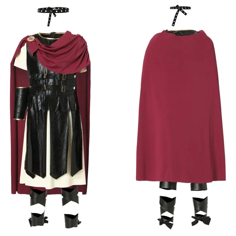 SN88 Antico Guerriero Romano Gladiatore Costume Adulto Bambini Uomini Ragazzi Uniforme Halloween Dress Up Party Knight Soldato Romano Fancy Dre