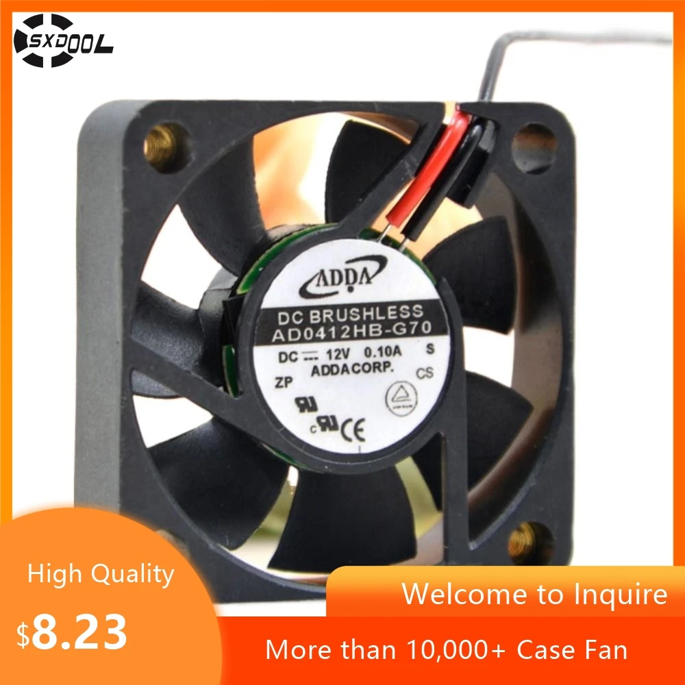 40mm Fan for Adda AD0412HB-G70 4CM 4010 DC12V 0.10A High-Performance Cooling Fan for Electronics, Power Systems 1U Cooler