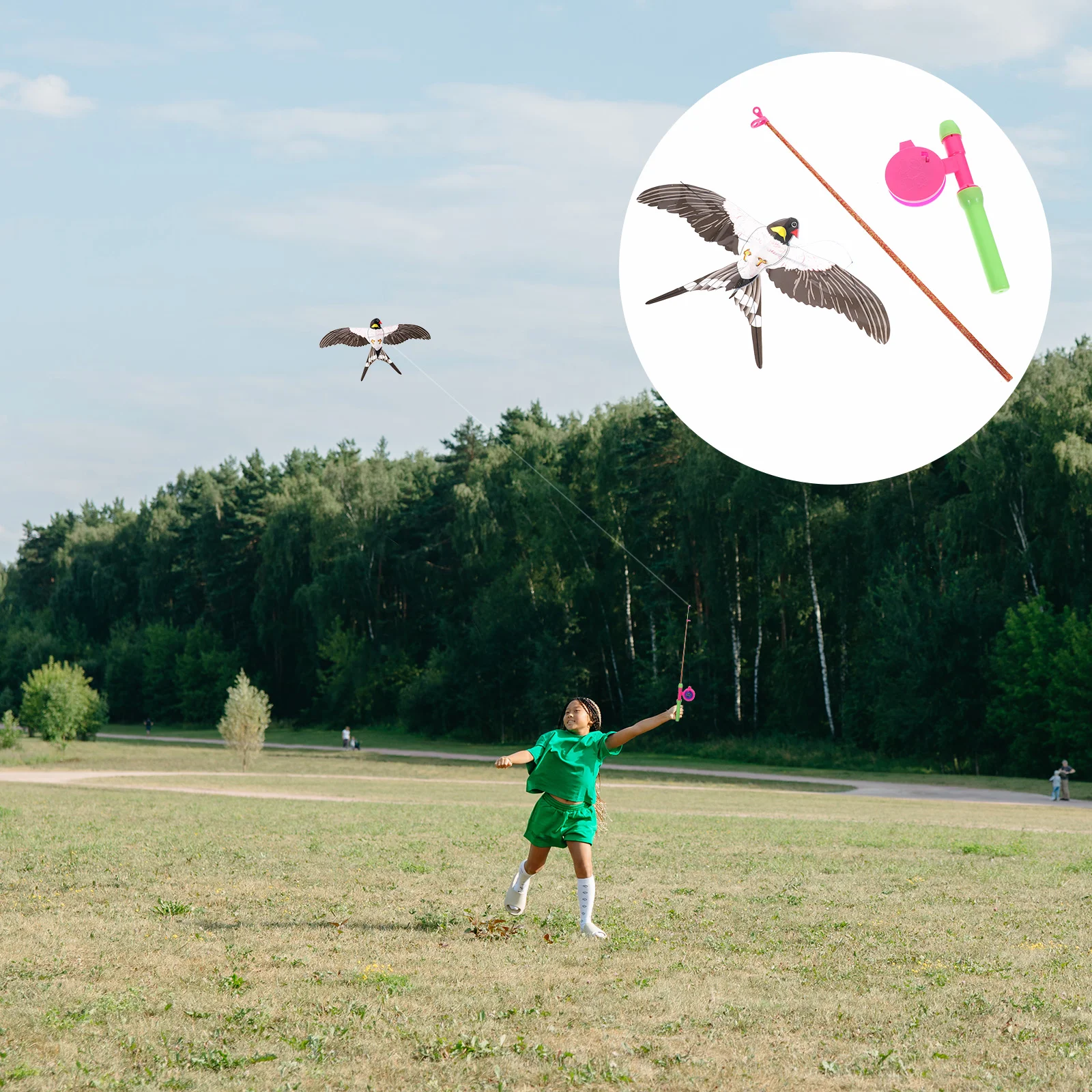 

Kite Child Parent-child Childrens Toys Children’s Kids Fishing Rod Cartoon Bird or Fly