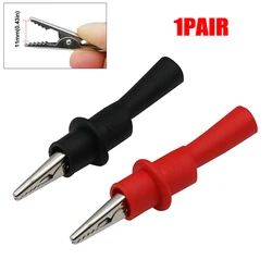 1Pair Clip Wire Tips Test Clip Clamp Red+Black For Multi-Meter Tester AC DC 10A 1000V Multimeter Power Tool Accessories